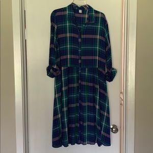 Old Navy Plaid Shirt Dress